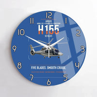 Thumbnail for Airbus H155 EC155 B1 design on blue no frame wall clock