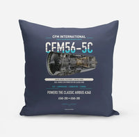 Thumbnail for CFM56-5C design on navy blue pillow