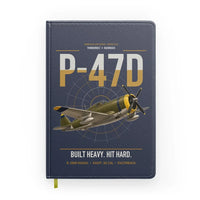 Thumbnail for P-47D Thunderbolt Razorback design on navy blue notebook