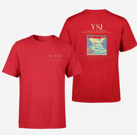 Thumbnail for Saint John Airport (YSJ) design printed on red double-side t-shirt