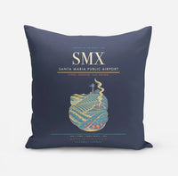 Thumbnail for Santa Maria Public Airport (SMX) design on navy blue pillow