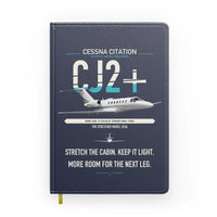 Thumbnail for Cessna Citation CJ2+ design on navy blue notebook