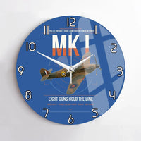 Thumbnail for Hawker Hurricane Mk I design on blue no frame wall clock