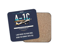 Thumbnail for Aviat Husky A-1C-180 design on navy blue 1 piece coaster