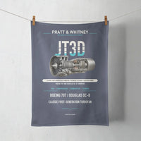 Thumbnail for JT3D design on navy blue towel
