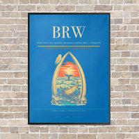 Thumbnail for Wiley Post–Will Rogers Memorial Airport BRW — Utqiagvik vertical canvas print - framed - turquoise background