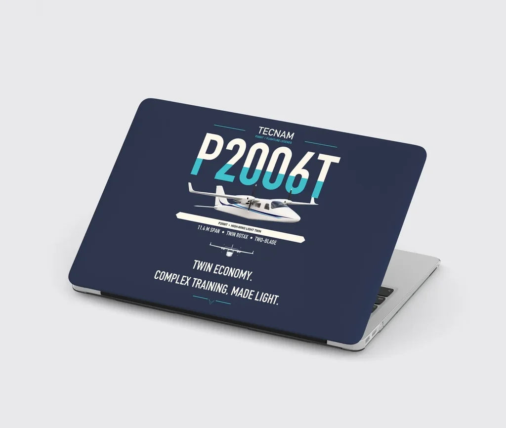 Tecnam P2006T design on navy blue MacBook case