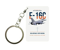 Thumbnail for F-16C FIGHTING FALCON Key Chain design on white key chain