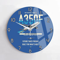 Thumbnail for Airbus A350F design on blue no frame wall clock
