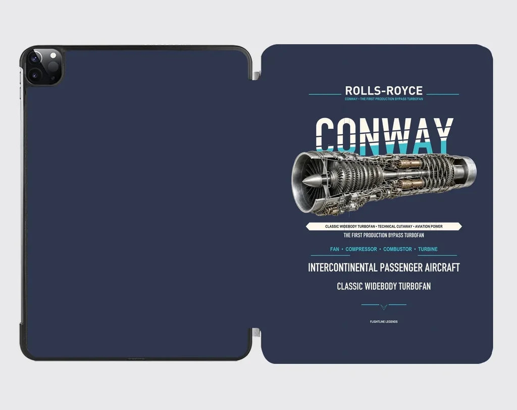 CONWAY design on navy blue ipad tablet case