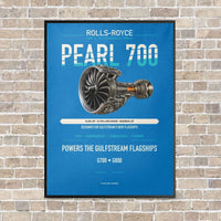 Thumbnail for PEARL 700 vertical canvas print - framed - turquoise background