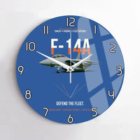 Thumbnail for F-14A Tomcat Defend The Fleet design on blue no frame wall clock
