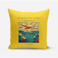 Thumbnail for VINTAGE G4257 - The Dead Stick Contest - Designed Pillows design on yellow