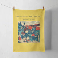 Thumbnail for VINTAGE G4286 - The Floatplane Grocery - Designed Towels design on yellow