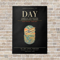 Thumbnail for James M. Cox Dayton International Airport DAY - Canvas Framed - Black