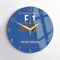Thumbnail for Sopwith Camel F.1 design on blue no frame wall clock
