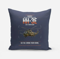 Thumbnail for Sikorsky HH-3E Jolly Green Giant design on navy blue pillow