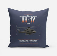 Thumbnail for Bell UH-1Y Venom design on navy blue pillow