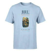 Thumbnail for Brussels Airport (BRU) T-Shirt single-side front print in Light Blue | brussels-bru-airport-double-side-t-shirt