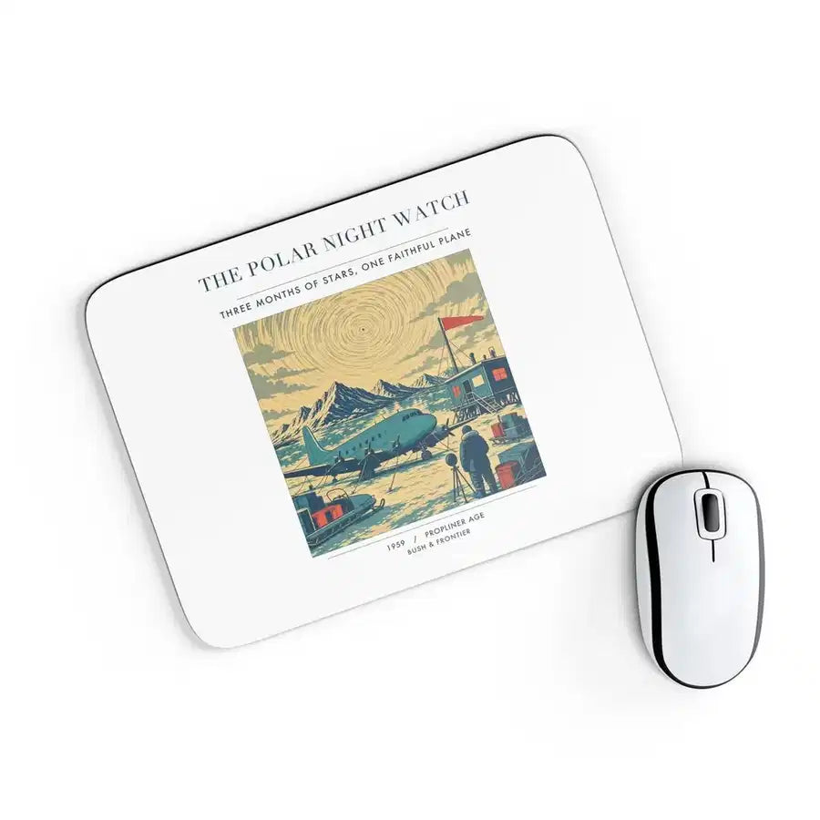VINTAGE G4357 - The Polar Night Watch - Designed Mouse Pads design on white rectangle