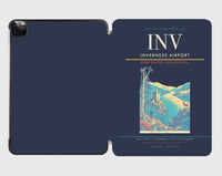 Thumbnail for Inverness Airport (INV) design on navy blue ipad tablet case