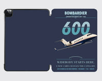 Thumbnail for Bombardier Challenger 600 design on navy blue ipad tablet case