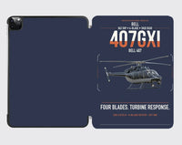 Thumbnail for Bell 407GXi design on navy blue ipad tablet case