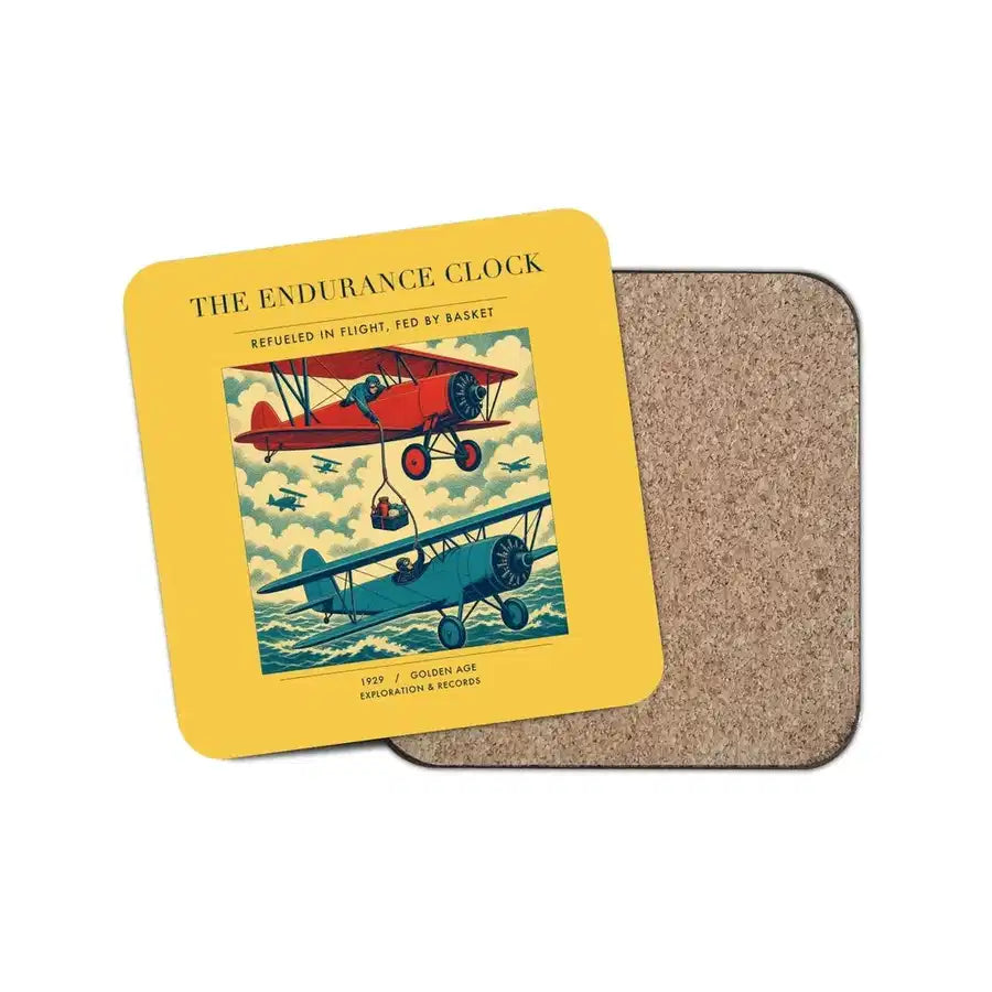 The Endurance Clock - Designed Coasters design on yellow 1-piece