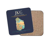 Thumbnail for Jönköping Airport (JKG) design on navy blue 1 piece coaster