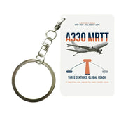 Thumbnail for Airbus A330 MRTT design on white designed key chain, double-side print