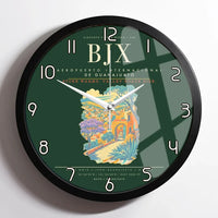 Thumbnail for Aeropuerto Internacional de Guanajuato BJX Wall-Clock Framed - Dark Green