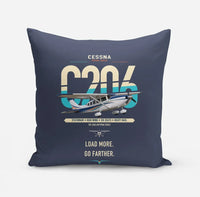 Thumbnail for Cessna 206 Stationair design on navy blue pillow