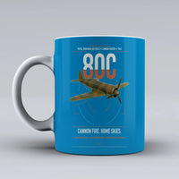 Thumbnail for IAR 80C design on turquoise ceramic mug, double-side print