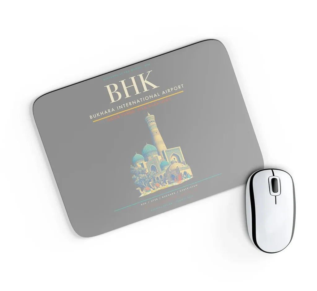 Bukhara International Airport BHK Mouse-Pad Rectangle - Gray