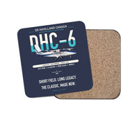 Thumbnail for DHC-6 Twin Otter Classic 300-G design on navy blue 1 piece coaster