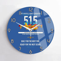 Thumbnail for De Havilland Canadair 515 design on blue no frame wall clock