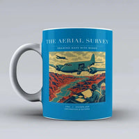 Thumbnail for VINTAGE G4031 - The Aerial Survey - Ceramic Mug design on turquoise
