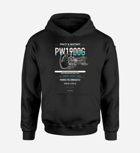 Single-Side Printing — Pratt & Whitney PW1900G Engine Double-Side Hoodie