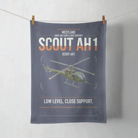 Thumbnail for Westland Scout AH1 design on navy blue towel