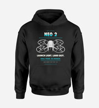 Thumbnail for DJI Neo 2 design on black hoodie single side