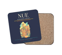 Thumbnail for Nuremberg Airport (NUE) design on navy blue 1 piece coaster