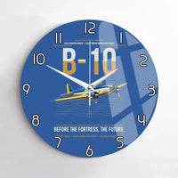 Thumbnail for Martin B-10 design on blue no frame wall clock