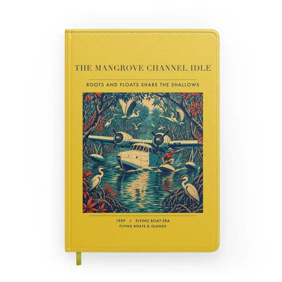 VINTAGE G4401 - The Mangrove Channel Idle - Designed Notebooks design on yellow