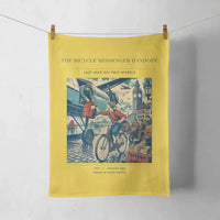 Thumbnail for VINTAGE G4311 - The Bicycle Messenger Handoff - Designed Towels design on yellow