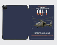 Thumbnail for Kawasaki OH-1 design on navy blue ipad tablet case