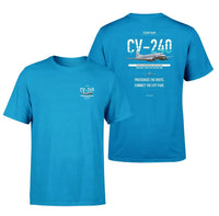 Thumbnail for Convair CV-240 design on turquoise t shirt
