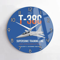 Thumbnail for T-38C Talon design on blue no frame wall clock
