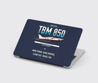 Thumbnail for Socata TBM 850 design on navy blue MacBook case