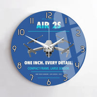Thumbnail for DJI Air 2S design on blue no frame wall clock