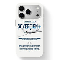 Thumbnail for Cessna Citation Sovereign+ design on white magsafe iphone case, for iPhone 17 Pro